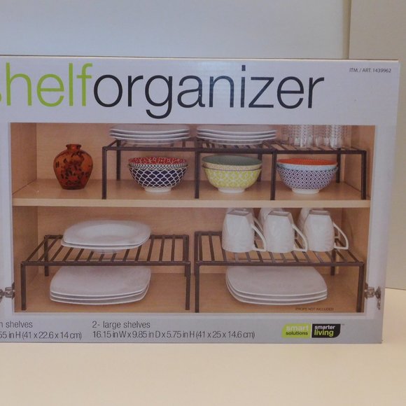 Smart Design Shelf Organizer - Extendable 4 Piece Set Extendable - Picture 2 of 4